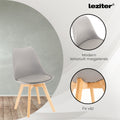 Leziter Set de masă Amina 4+1 gri-alb