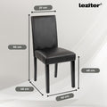 Leziter Set de masă Leon 4+1, stejar Sonoma-negru