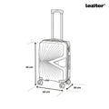 Leziter Valiză de cabină TraveLux Endure cu carcasă rigidă, 55x40x20 cm, albastru închis