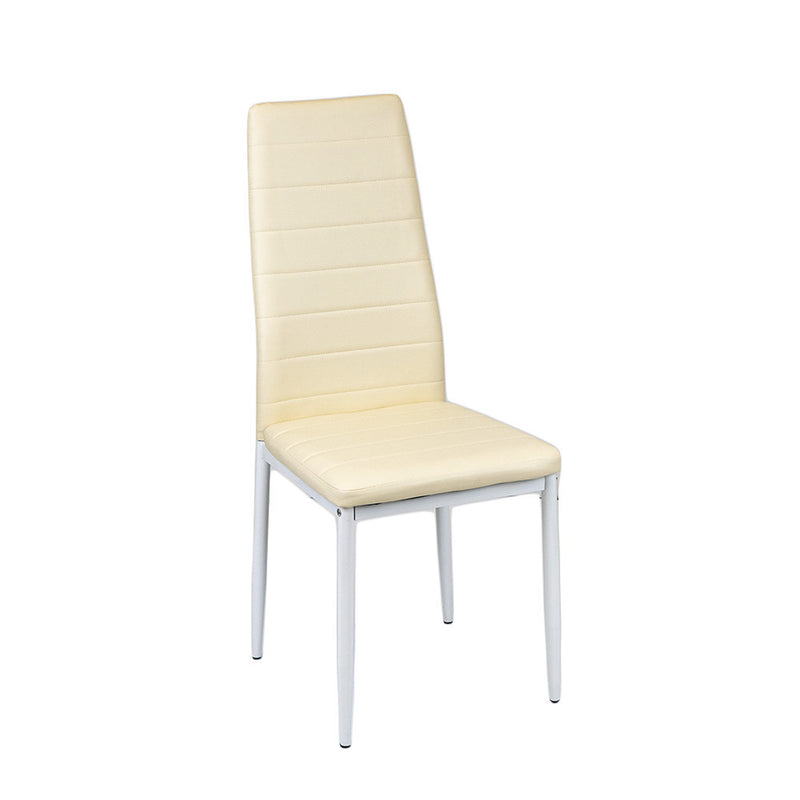 Leziter Scaun de masă Tino NOVA bej, textil, piele și metal