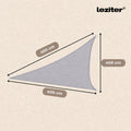 Leziter Rana Sun sail triunghiular 4x4x4 m gri