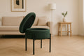 Taburet pentru copii, rotund, spatiu depozitare, 31x28cm, maxim 50kg, verde