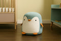 Taburet pentru copii, 28x34cm, maxim 50kg, model pinguin albastru