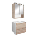 Leziter Set mobilier baie Porto 60, stejar alb-sonoma