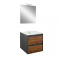 Leziter Set mobilier baie Porto Prime 60, stejarului rustic antracit