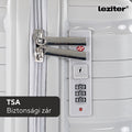 Leziter TraveLux Voyager – valiză de mână mică din piele, cu carcasă rigidă, 26x31x14 cm, gri