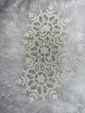 Decoratiune brad fulg de zapada, set 3 bucati, 12cm, alb