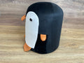 Taburet pentru copii, 28x34cm, maxim 50kg, model pinguin negru