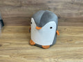 Taburet pentru copii, 28x34cm, maxim 50kg, model pinguin gri