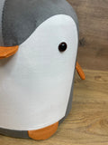 Taburet pentru copii, 28x34cm, maxim 50kg, model pinguin gri