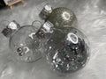 Set globuri de Craciun Inedit, 30 bucati, 6cm, transparente si argintiu