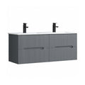 Leziter Masca chiuveta baie Trent 120 cu lavoar, 4 sertare, gri antracit