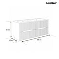 Leziter Masca chiuveta baie Trent 120 cu lavoar, 4 sertare, gri antracit