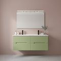 Leziter Set mobilier baie Trent 120 cu lavoar, oglinda 60x120 cm, verde deschis