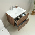 Leziter Set mobilier baie Trent 60 cu lavoar, oglinda, 2 sertare, 60x80 cm, stejar apus de soare