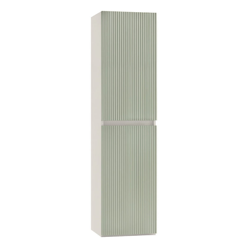 Leziter Dulap baie suspendat Trent, lateral, alb-verde