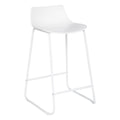Scaun bar Atmosphera Otac, 47x49x83 cm, polipropilena si metal, alb