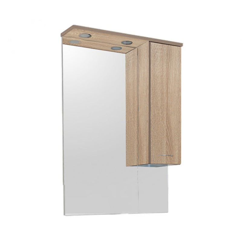 Leziter Dulap baie cu oglinda Vanessa 75, suspendat, stejar Sonoma