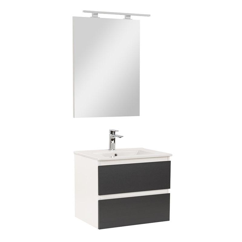 Leziter Set mobilier baie Vario Forte 60, alb-antracit