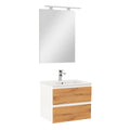 Leziter Set mobilier baie Vario Forte 60, stejar alb