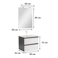 Leziter Set mobilier baie Vario Forte 60, antracit-alb