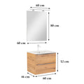 Leziter Set mobilier baie Vario Trim 60, stejar-stejar