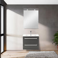 Leziter Set mobilier baie Vario Clam 60, alb-antracit