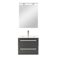 Leziter Set mobilier baie Vario Clam 60, alb-antracit