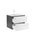 Leziter Masca chiuveta baie Vario Clam 60 cu lavoar, antracit-alb