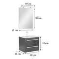 Leziter Set mobilier baie Vario Clam 60, antracit-antracit