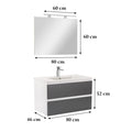 Leziter Set mobilier baie Vario Forte 80, alb-antracit