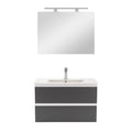 Leziter Set mobilier baie Vario Forte 80, alb-antracit