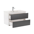 Leziter Set mobilier baie Vario Forte 80, alb-antracit