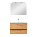 Leziter Set mobilier baie Vario Forte 80, antracit-stejar