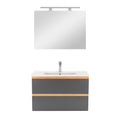 Leziter Set mobilier baie Vario Forte 80, stejar-antracit