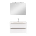 Leziter Set mobilier baie Vario Trim 80, alb-alb