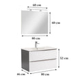 Leziter Set mobilier baie Vario Trim 80, antracit-alb