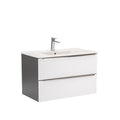 Leziter Masca chiuveta baie Vario Trim 80 cu lavoar, antracit-alb
