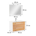 Leziter Set mobilier baie Vario Clam 80, stejar alb