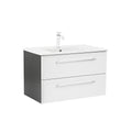 Leziter Masca chiuveta baie Vario Clam 80 cu lavoar, antracit-alb