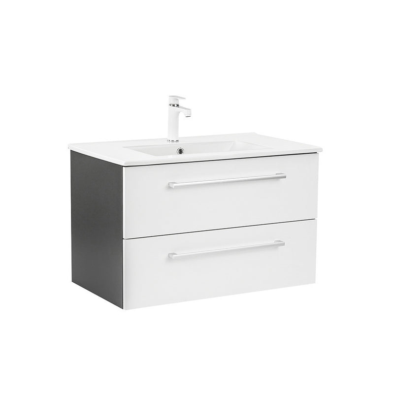 Leziter Masca chiuveta baie Vario Clam 80 cu lavoar, antracit-alb