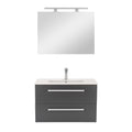 Leziter Set mobilier baie Vario Clam 80, stejar-antracit