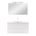 Leziter Set mobilier baie Vario Forte 100, alb-alb