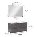 Leziter Set mobilier baie Vario Forte 100, antracit-antracit