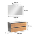 Leziter Set mobilier baie Vario Forte 100, antracit-stejar