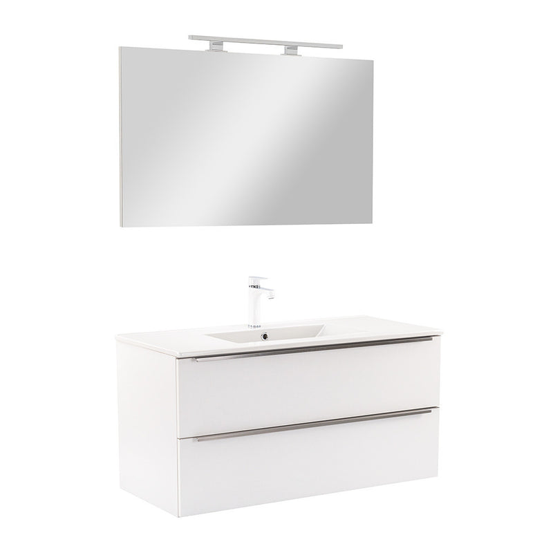 Leziter Set mobilier baie Vario Trim 100, alb-alb