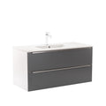 Leziter Masca chiuveta baie Vario Trim 100 cu lavoar, alb-antracit
