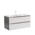 Leziter Masca chiuveta baie Vario Trim 100 cu lavoar, antracit-alb