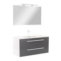 Leziter Set mobilier baie Vario Clam 100, alb-antracit