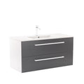 Leziter Masca chiuveta baie Vario Clam 100 cu lavoar, alb-antracit